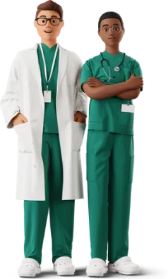 The fun and quick way to prep for your medical entrance exams! - female doctor and male doctor standing together